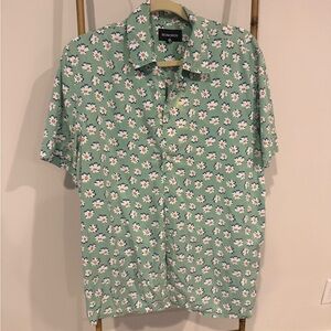 Bonobos Green and White Casual Button Down Shirt
